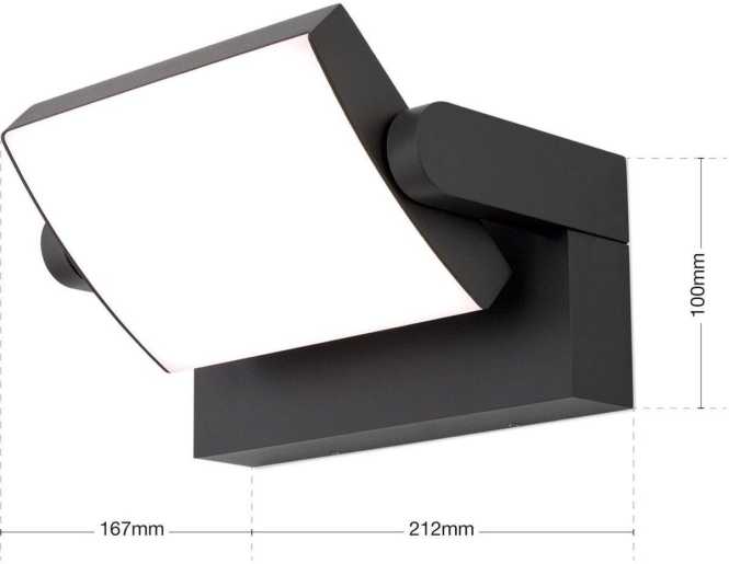 GINGER Aussenleuchte 11-1212 anthrazit LED 21W 1700 lm 3000K 