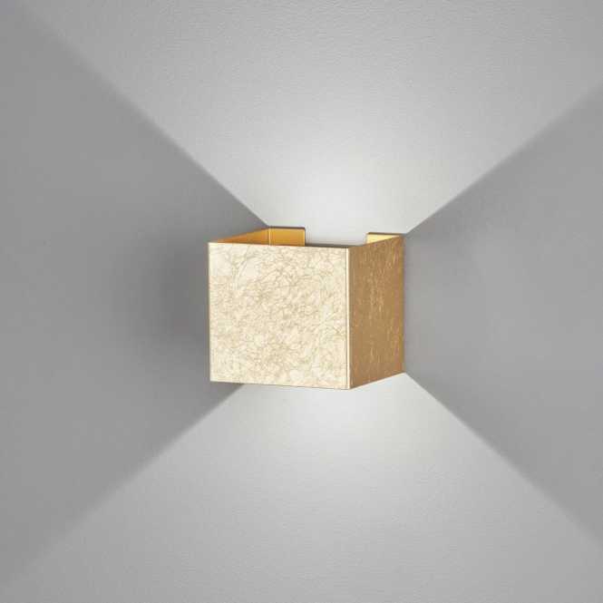 Wall Wandleuchte blattgoldfarben LED 2x3W 3000K 