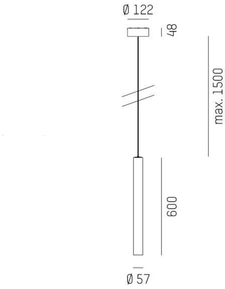 DIVO LONG PD Hängeleuchte weiß LED 2700K 