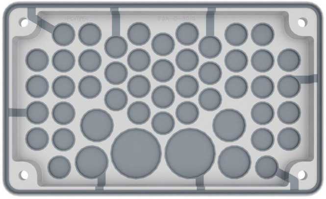 Flanschplatte 2-Komponenten-Kunststoff bis IP55 Ø 3-30 mm 