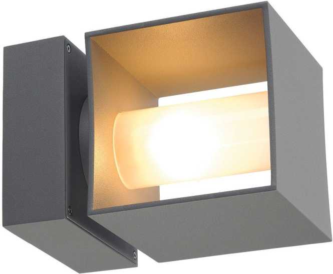 SQUARE TURN QT14 Outdoor Wandleuchte silbergrau max. 42W IP44 