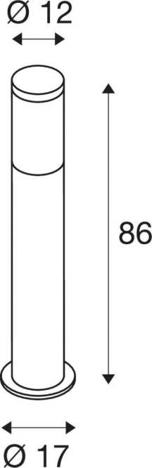 F-POL Outdoor Standleuchte TC-(D,H,T,Q)SE IP54 rund anthrazit max. 20W 