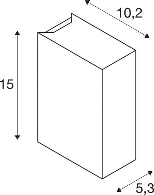 QUAD UP/DOWN 15 Wandleuchte LED 3000K IP44 eckig up/down weiß 3,2W 