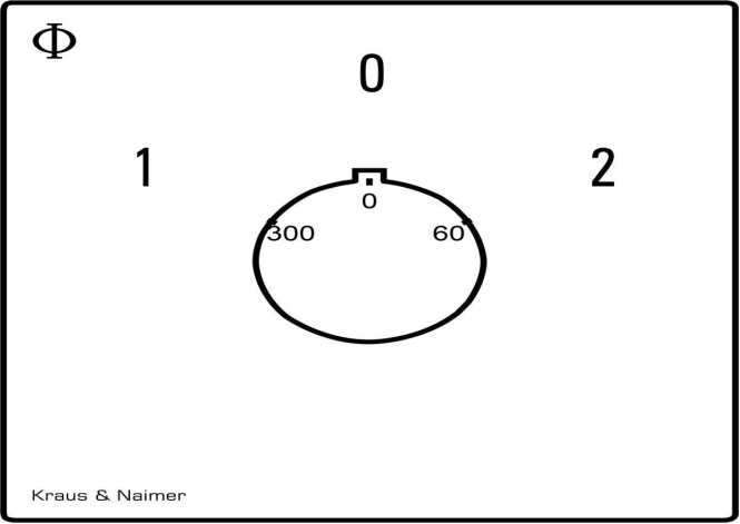 Umschalter mit 0-Stellung 1polig 60° Unterputzeinsatz 