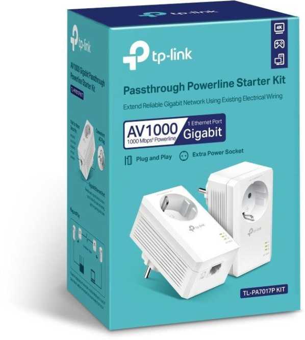 AV1000 Gigabit Powerline Adapter KIT mit Steckdose TL-PA7019P KIT 