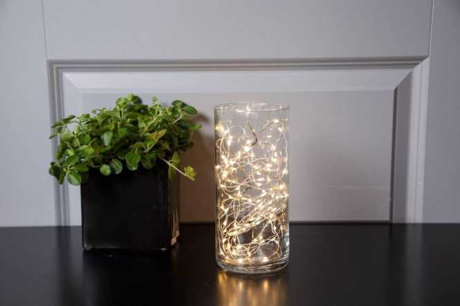 DEW DROP LED-Lichterkette 100 L5000mm Silber Transparent 