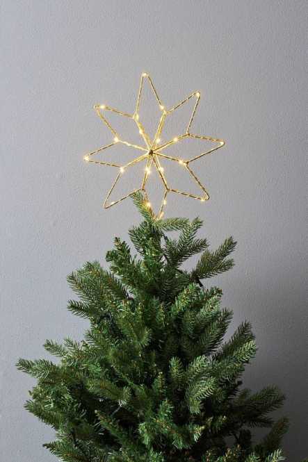 TOPSY LED-Aufsatz Stern 28 Gold Transparent 