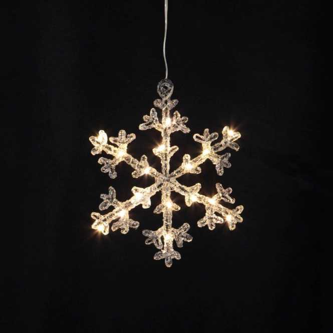ICY LED Schneekristall 16 160x10x180mm Braun Transparent 