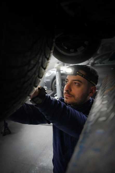 HF4R WORK LED Stirnlampe mit Akku IP68 500lm Dimmt und fokussiert automatisch 