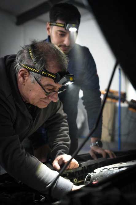 HF6R WORK LED Stirnlampe mit Akku IP68 800lm Dimmt und fokussiert automatisch 