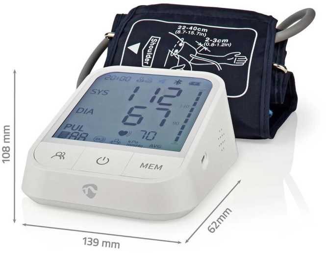 SmartLife Blutdruckmessgerät Oberarm Bluetooth LCD-Anzeige weiß 