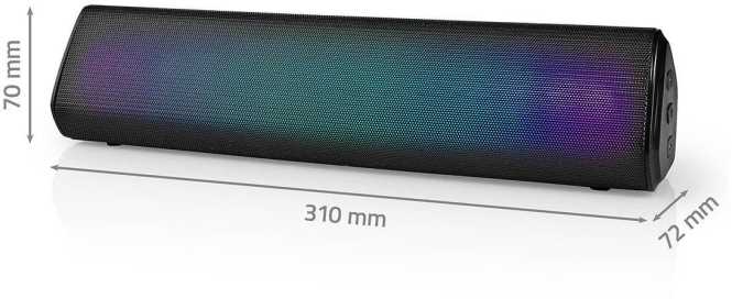 Bluetooth Lautsprecher Batterielaufzeit 6 Std. 18W schwarz 