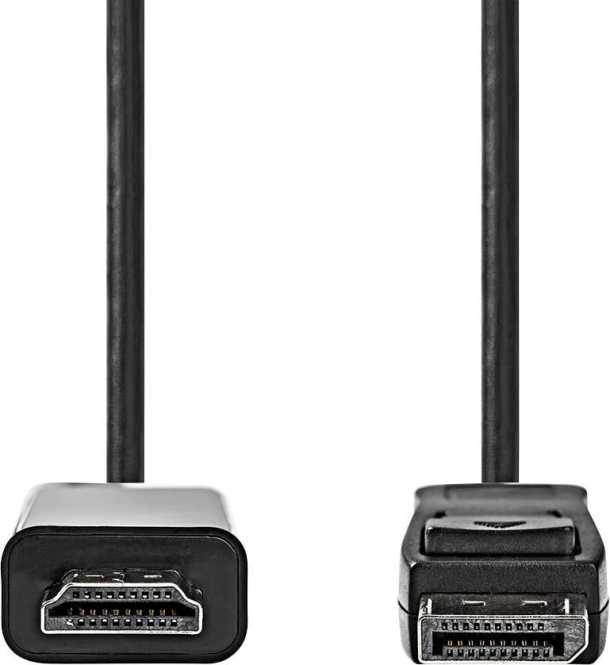 Displayport-Kabel auf HDMI 1080p vernickelt 2m schwarz 