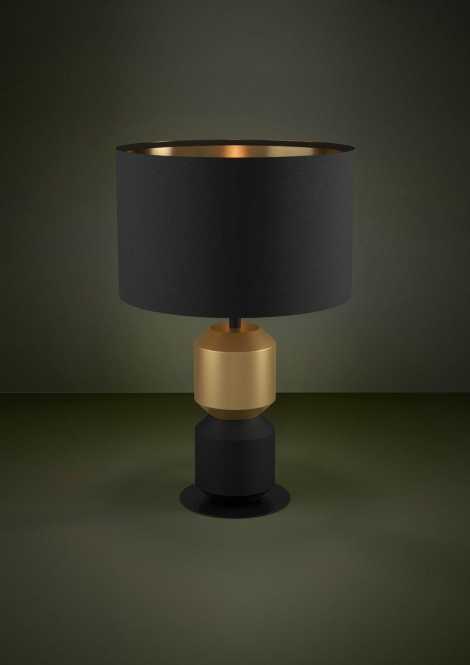 Tischleuchte 1xE27 schwarz/gold schwarz/messing LAURIGNANO 