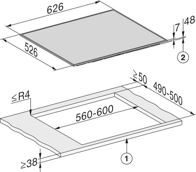 Induktionskochfeld KM 7061 FR Edelstahlrahmen 