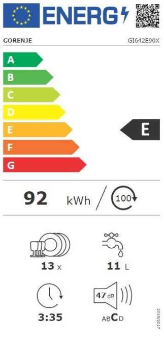 Geschirrspüler Teilintegriert 60cm GI642E90X 