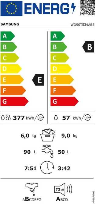 Waschtrockner 9kg/6kg WT5390 
