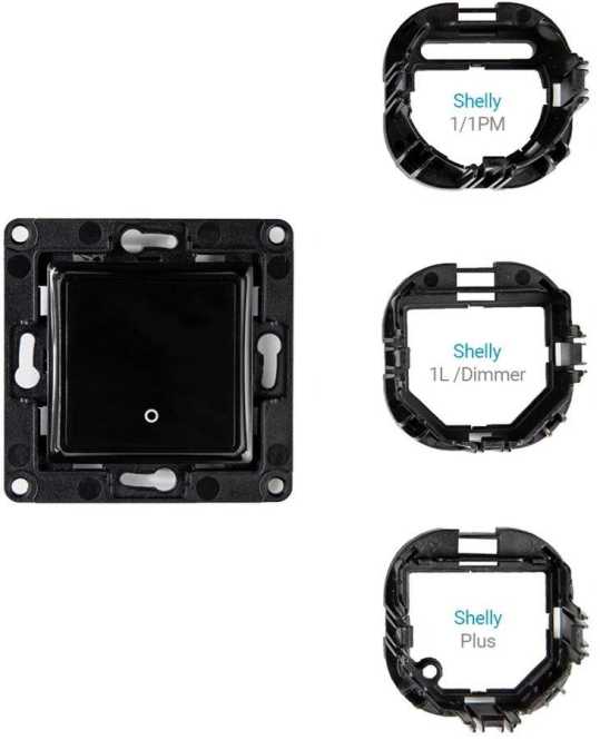 1-Tasten Shelly Wandschalter für smarte Schalter schwarz 