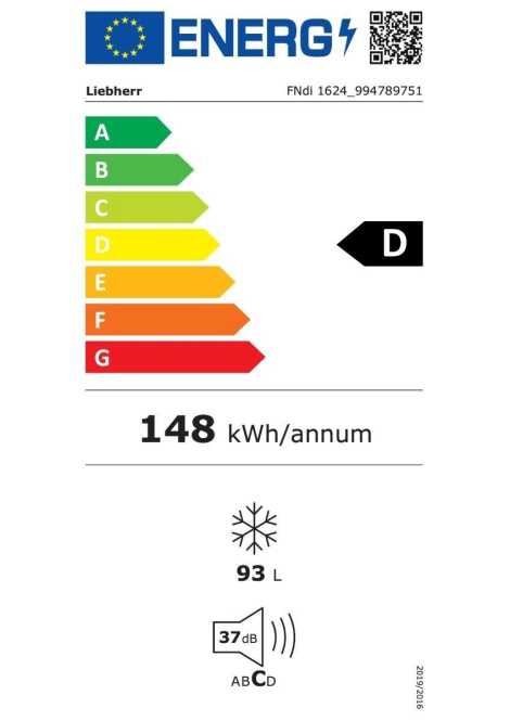 Tischgefrierschrank mit NoFrost FNdi 1624 Plus 