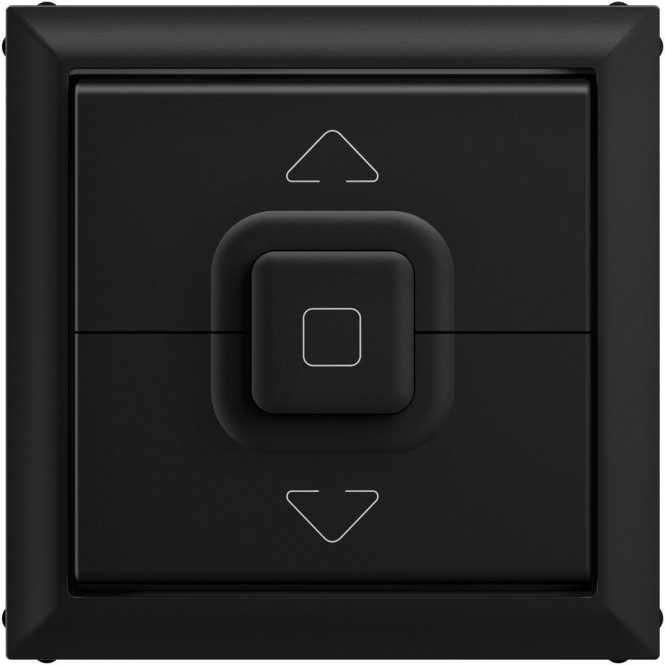 SEANO Wippe Jalousieschalter/-taster 3-Tasten-System Farbe: Schwarz lackiert 