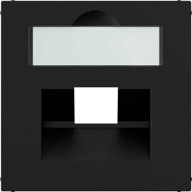 SEANO Abdeckung 1x RJ45 für Datendosen Fremdfabrikate Farbe: Schwarz lackiert 