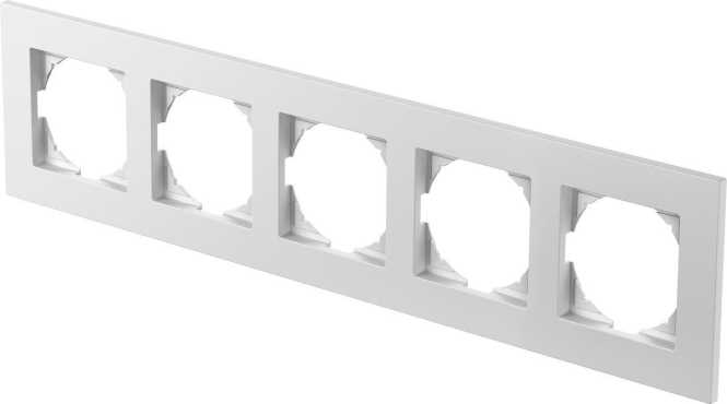 Rahmen LOGIQ FLAT 5-fach polarweiß 