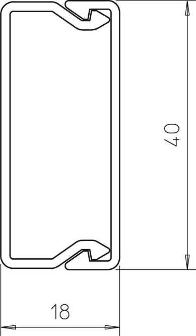 Leitungsführungskanal mit Bodenlochung 15x40 mm cremeweiß 