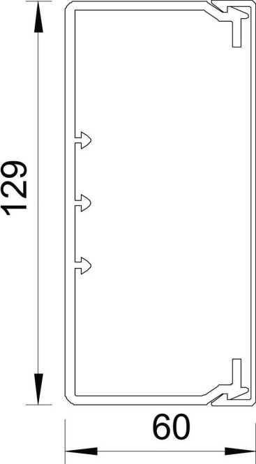 Leitungsführungskanal mit Bodenlochung 60x130 mm steingrau 