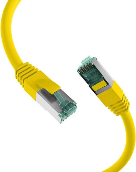 RJ45 Patchkabel S/FTP Kat.6A LSZH 0,5m gelb 