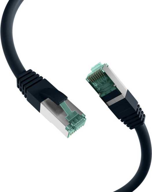 RJ45 Patchkabel S/FTP Kat.6A LSZH 3m schwarz 