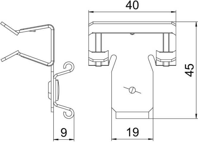 Trägerklammer für Kabelbinder bis 8 mm 10-15mm Stahl Zinklamelle 