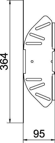 Bogen winkelverstellbar horizontal 60x100 Stahl bandverzinkt 