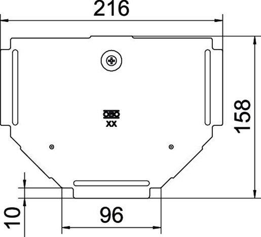 Deckel für T-Stück B100mm Stahl bandverzinkt 
