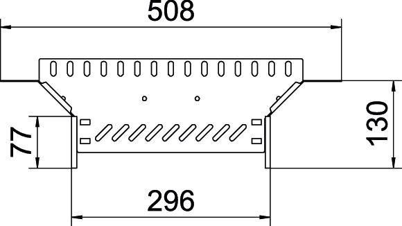 Anbau-Abzweigstück für Kabelrinne 60x300 Stahl bandverzinkt 