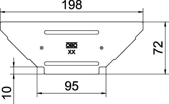 Deckel für Anbau-Abzweigstück B100mm Stahl bandverzinkt 