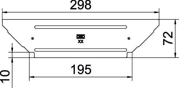 Deckel für Anbau-Abzweigstück B200mm Stahl bandverzinkt 
