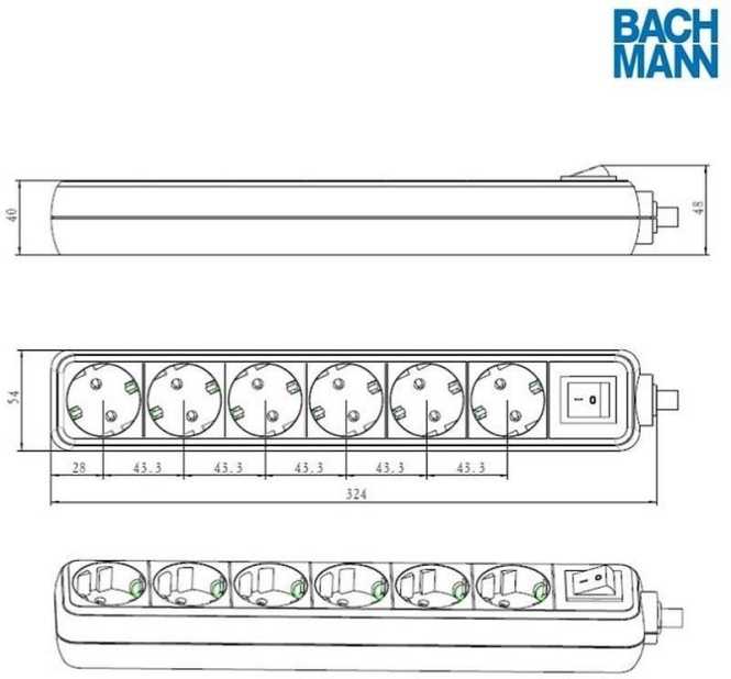 SELLY 6xCEE7/3 weiß 1xSchalter Strom 1,5m CEE7/7 