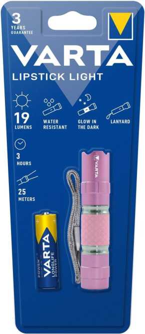 Varta LED Taschenlampe Lipstick Light Pink 