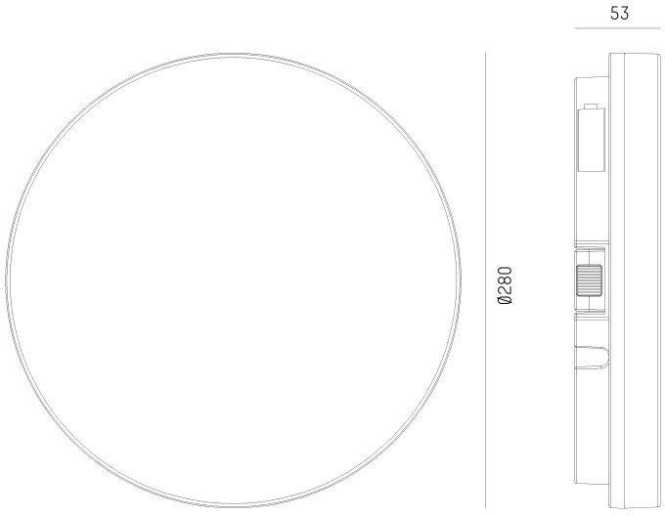 MUSO ROUND SD Deckenaufbauleuchte weiß PC Abdeckung Sensor IP54 3000/4000K DM280 