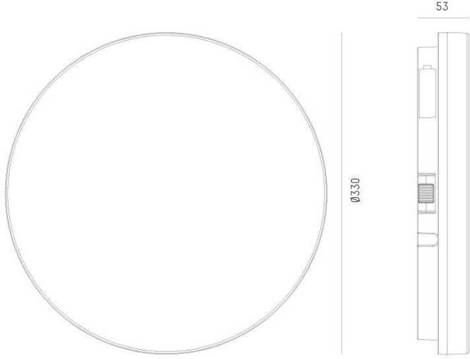 MUSO ROUND SD Deckenaufbauleuchte weiß PC Abdeckung Sensor IP54 3000/4000K DM300 