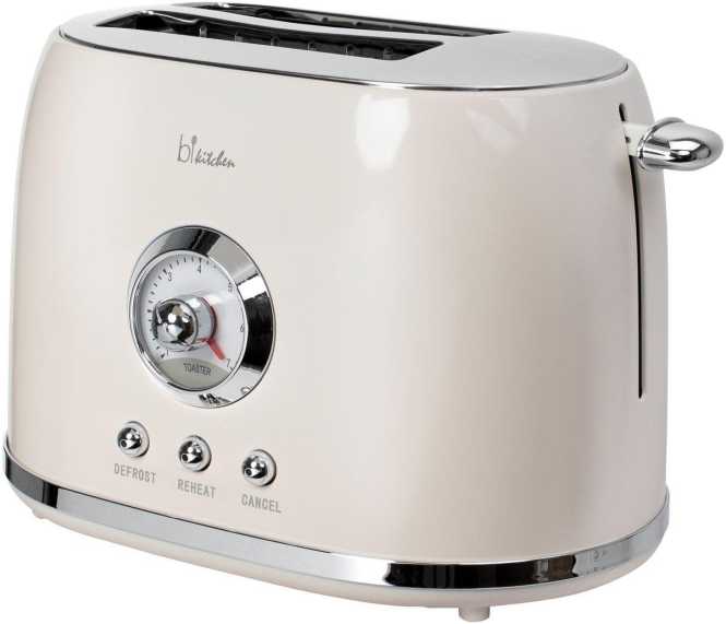 Toaster 2 Scheiben 850 W cremeweiß Nostalgia 200 