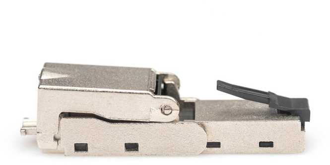 RJ45 Stecker STP Kat.6A feldkonfektionierbar abwinkelbar 