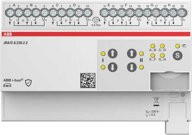 Jalousie-/Rollladenaktor 8-fach mit manueller Bedienung 