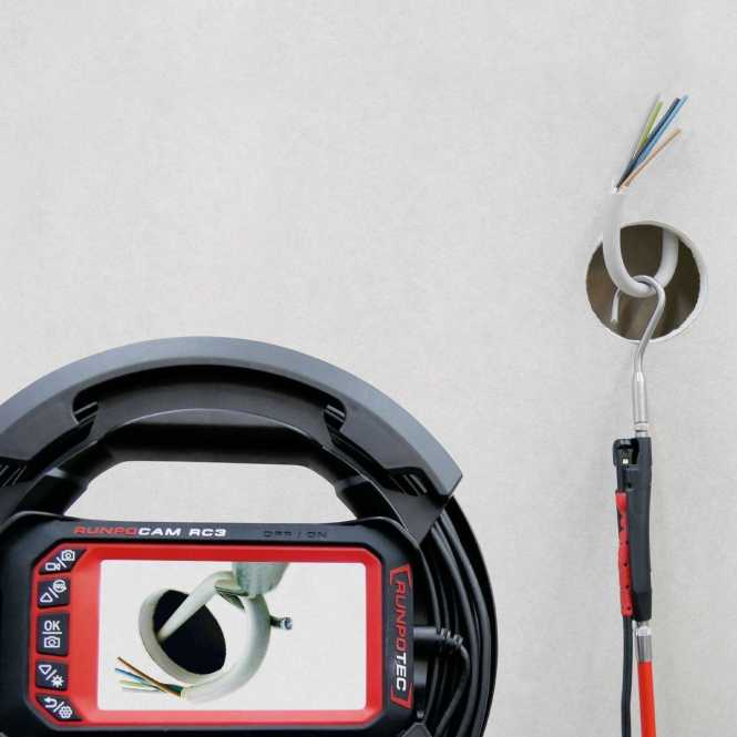 RC3 Inspektionskamera (digital) - 15 m + RUNPOSTICKS Comfort Paket (19-teilig) 