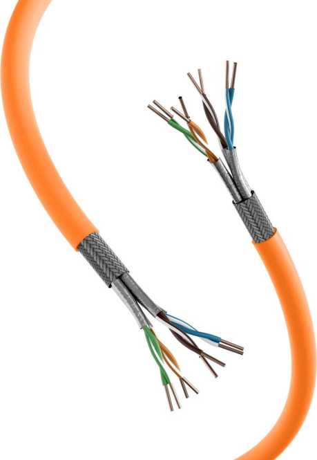 Verlegekabel Kat.7 LAN 1000MHz AWG23 FRNC-B 100m 