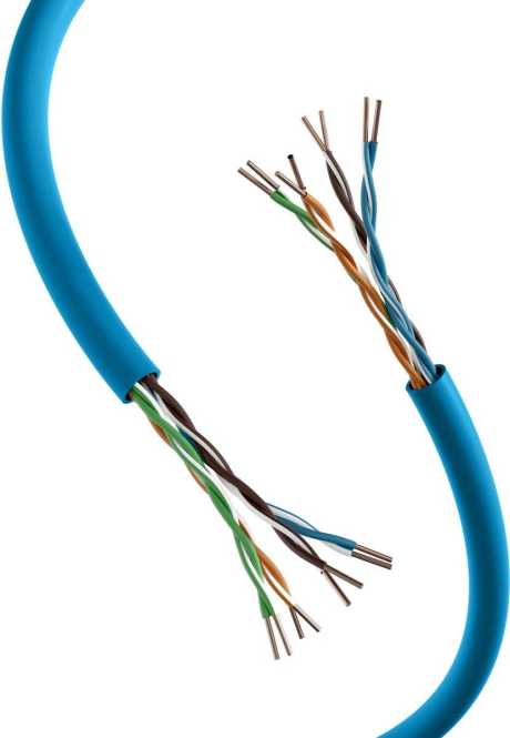 Datenkabel INFRALAN Cat.6A 500 AWG23 U/UTP 4P CPR B2ca blau 305m 