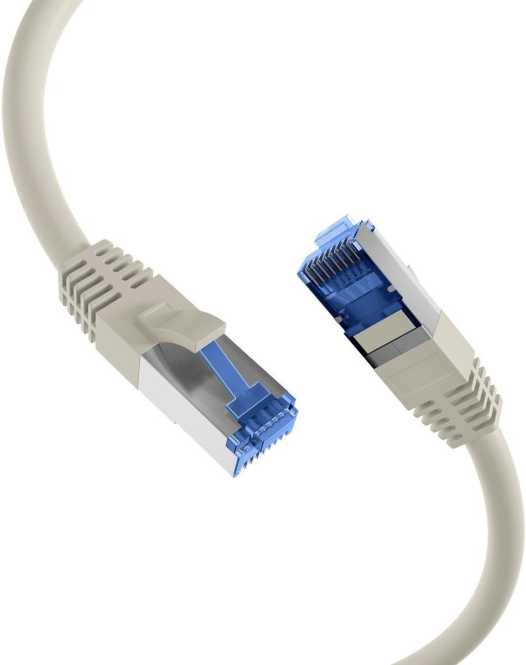 RJ45 Patchkabel S/FTP Kat.6A Kat.7 Rohkabel TPE superflex 20m grau 