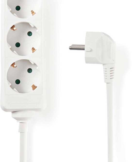 Steckdosenleiste Schutzkontakt Typ F (CEE 7/7) 6-Wege 3 m 3680 W 16 A weiß 