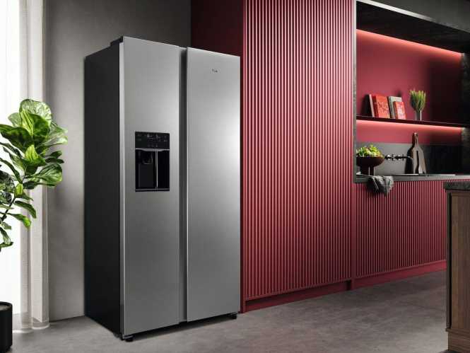 Side by Side Kühl-Gefrierkombinaton 1770 mm 572 L Edelstahl 