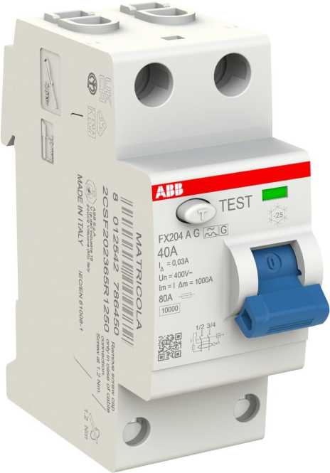 FI-Schutzschalter  40A 4-polig 30mA Typ A/G 